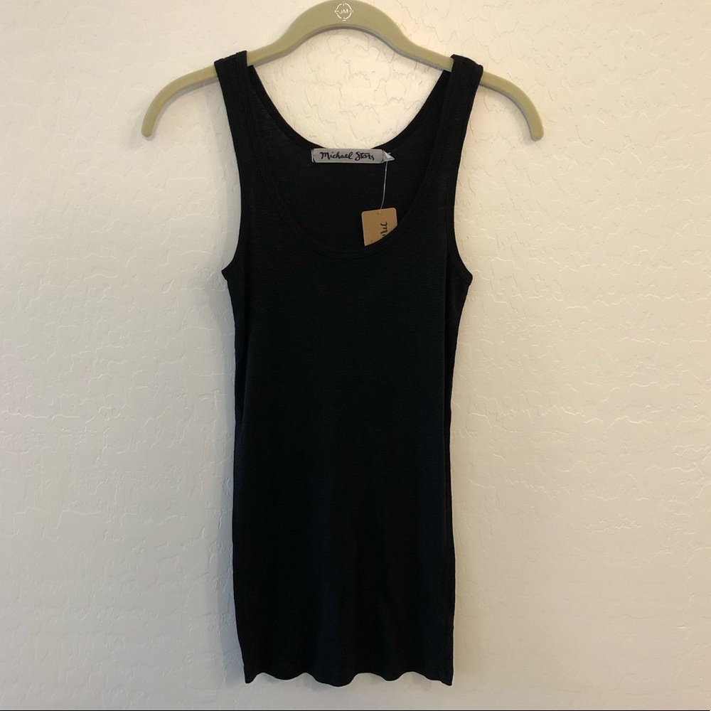 NWT Michael Stars 1x1 Slub Boyfriend Tank - OS